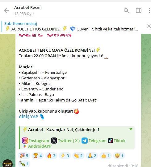 Acrobet Telegram